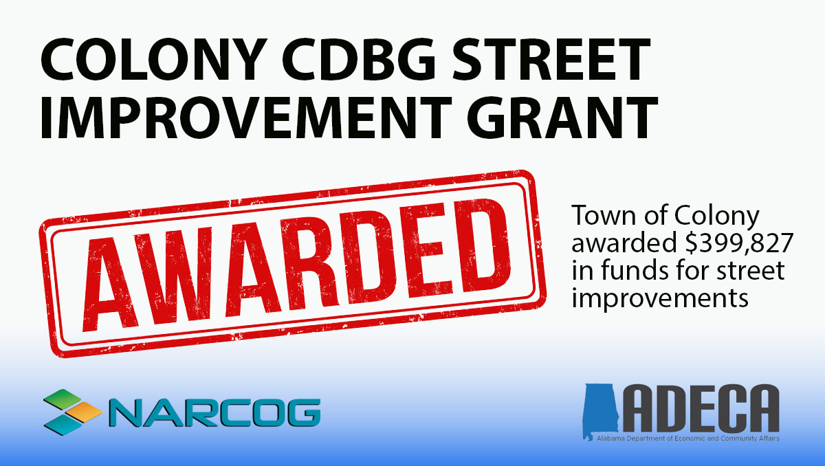 Colony Awarded CDBG Grant for Street Improvements Project