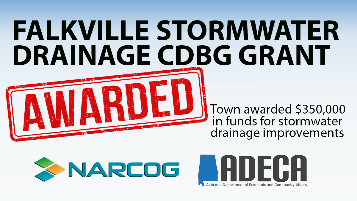 Falkville Awarded CDBG Grant for Stormwater Drainage Project